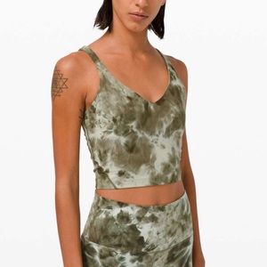 Lululemon Align Tank Diamond Dye Light Sage Army Green Dark Olive size 8